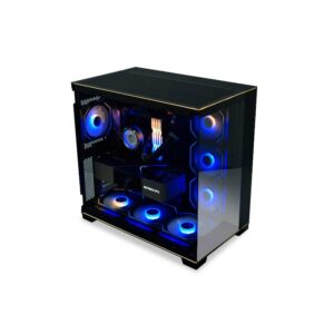 Gaming desktop with custom lighting